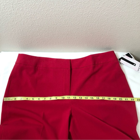 Nine West Waist Band Skinny Leg Crimson Red Versatile Stretch Pants Trousers 14 - Picture 12 of 15